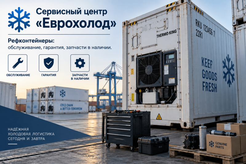 Сервисный центр «Еврохолод». Рефконтейнеры: обслуживание, гарантия, запчасти в наличии